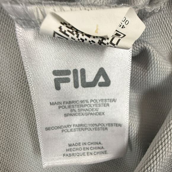 FILA Men’s Grey & Black Quarter-Zip Pullover 95% Polyester 5% Spandex - Picture 4 of 6